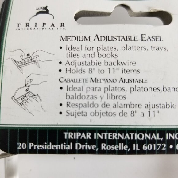 NWT Adjustable Medium Clear/White Easel, Smart Phone Stand, Holds 8"-11" Items! - Picture 8 of 9